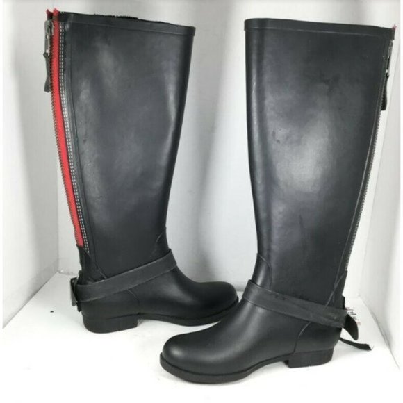 Steve Madden Tsunamii Rain Boots Black Size 5 - Picture 5 of 11